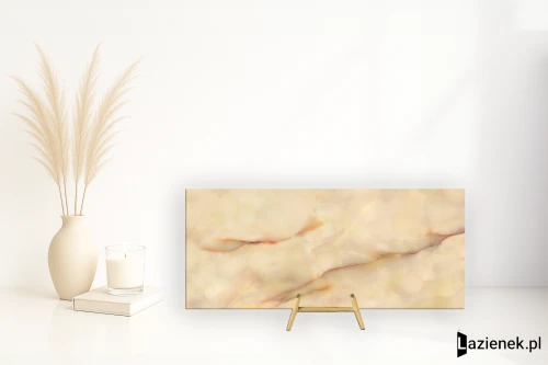 Przejdź do produktu Emil Tele Di Marmo Pure Onyx Onyx Miele wysoki połysk 120x278 cm gr. 7 mm - płytka rektyfikowana / EMFY