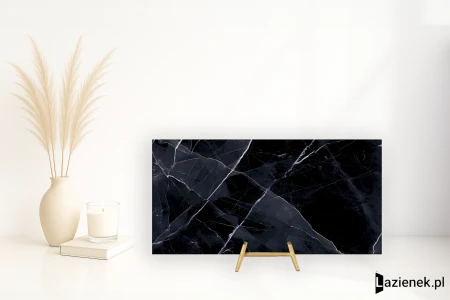 Emil Tele Di Marmo Revolution Calacatta Black naturalna 30x60 - płytka imitująca marmur