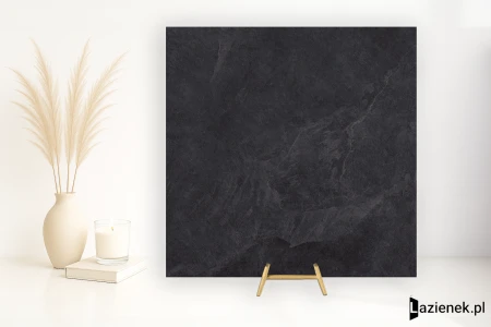 Ergon Cornerstone Slate Black naturalna 90x90 - płytka imitująca kamień