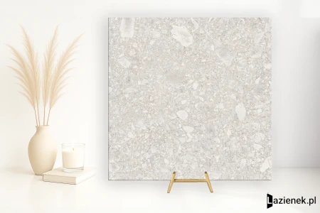 Ergon Lombarda Bianco naturalna 60x60 - płytka imitująca lastryko