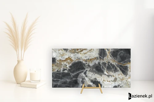 Przejdź do produktu Ariostea Ultra Onici Onice Nero polerowana 75x150 cm gr. 6 mm - płytka rektyfikowana / UO6L157679