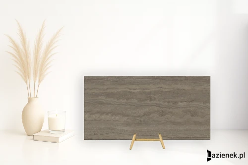 Przejdź do produktu Provenza Unique Travertine Chocolate Vein Cut polerowana 60x120 cm gr. 10 mm - płytka rektyfikowana / EJSN