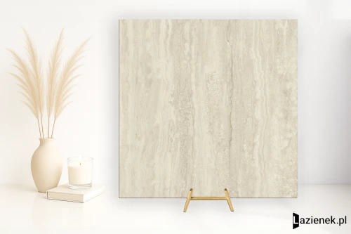 Przejdź do produktu Provenza Unique Travertine Cream Minimal naturalna 90x90 cm gr. 10 mm - płytka rektyfikowana / EK8L