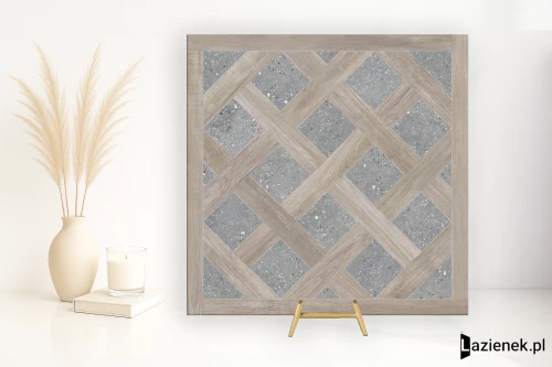 Przejdź do produktu Apavisa Intarsio Grey naturalna 99.55x99.55 cm gr. 10 mm - płytka rektyfikowana / 8431940459764
