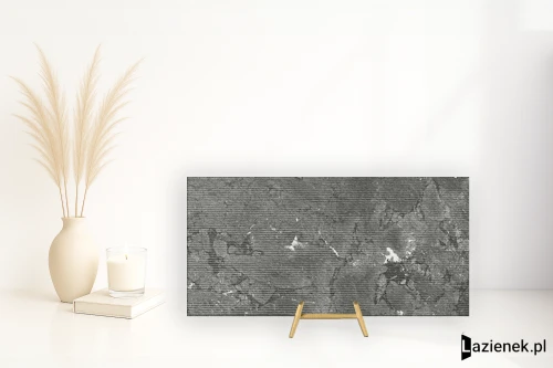 Przejdź do produktu Apavisa Natura Anthracite ryflowana 29.75x59.55 cm gr. 10 mm - płytka rektyfikowana / 8431940354038