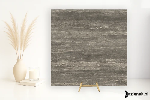 Przejdź do produktu Apavisa Travertino Titanium naturalna 119.3x119.3 cm gr. 6 mm - płytka rektyfikowana / 8431940430589