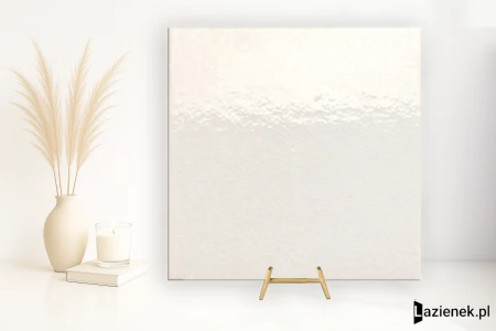Iris Bottega D'Arte Città Di Faenza Geo Bianco krakelowana 15x15 - płytka dekoracyjna