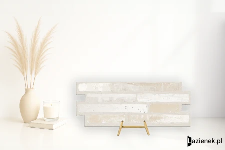 Novabell Brickup New York White naturalna 16x40 - płytka nierektyfikowana - płytka imitująca cegłę