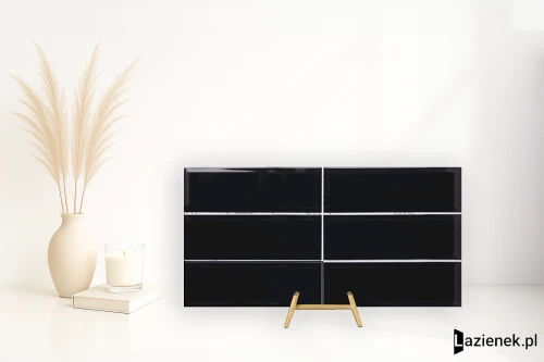 Przejdź do produktu Ape Loft Negro błyszcząca 10x30 cm gr. 10 mm - płytka nierektyfikowana / A015975
