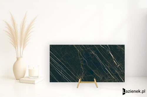 Przejdź do produktu Saime 160X320 Golden Black błyszcząca 120x278 cm gr. 6 mm - płytka nierektyfikowana / T616303