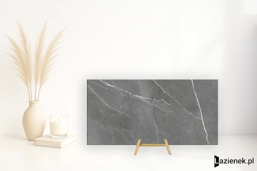 Przejdź do produktu Saime Royal Grey błyszcząca 60x120 cm gr. 6 mm - płytka rektyfikowana / T600230