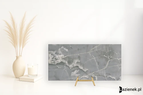 Przejdź do produktu Saime Shine Azzurro błyszcząca 60x120 cm gr. 9 mm - płytka rektyfikowana / 8660115