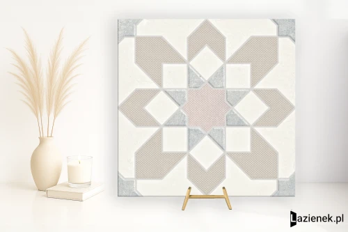 Przejdź do produktu Harmony Doha Taupe Flower relief 22.3x22.3 cm gr. 9 mm - płytka nierektyfikowana / 39601