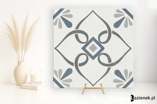 Przejdź do produktu Harmony Provenza Blue Petals matowa 22.3x22.3 cm gr. 9 mm - płytka nierektyfikowana / 37789
