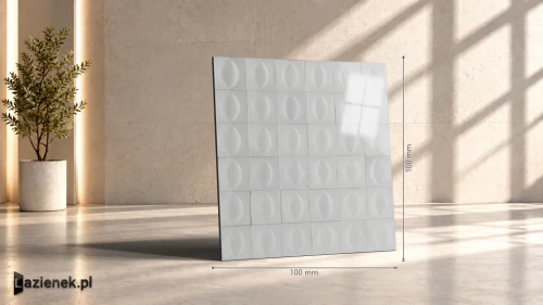 Przejdź do produktu Ragno Gleeze Bianco Egg 3D błyszcząca 10x10 cm gr. 12,5 mm - płytka nierektyfikowana / R8GS