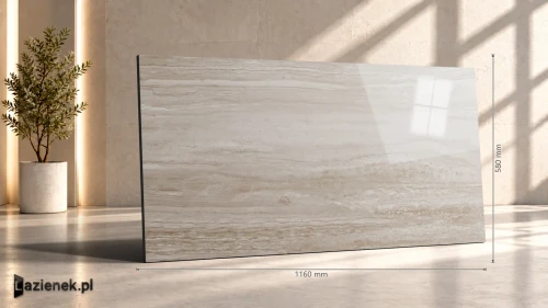 Przejdź do produktu Ragno Imperiale Travertino błyszcząca 58x116 cm gr. 10 mm - płytka rektyfikowana / R72K