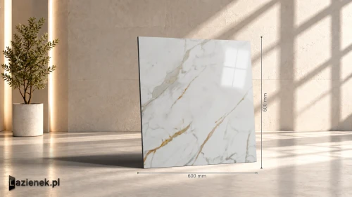 Przejdź do produktu Ragno Incanto Calacatta Michelangelo błyszcząca 60x60 cm gr. 10 mm - płytka rektyfikowana / R901