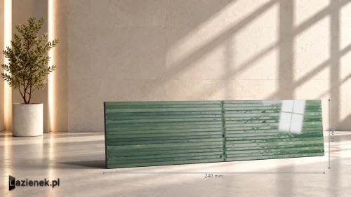 Przejdź do produktu Ragno Look Verde Yubi 3D błyszcząca 6x24 cm gr. 13,5 mm - płytka nierektyfikowana / RCU8