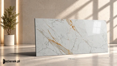Przejdź do produktu Ragno Incanto Calacatta Michelangelo błyszcząca 120x278 cm gr. 6 mm - płytka rektyfikowana / R8NG