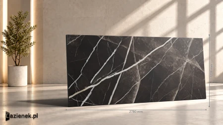 Marazzi Grande Marble Look Calacatta Black 120x278 - płytka imitująca marmur