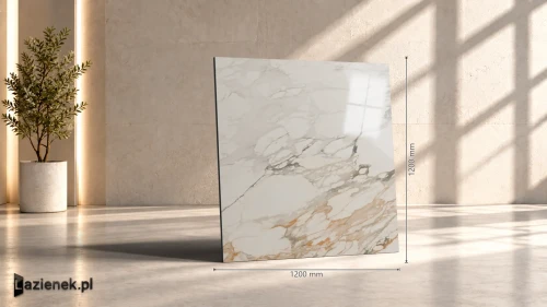 Przejdź do produktu Marazzi Grande Marble Look Calacatta Vena Vecchia połysk 120x120 cm gr. 6 mm - płytka rektyfikowana/MEMV