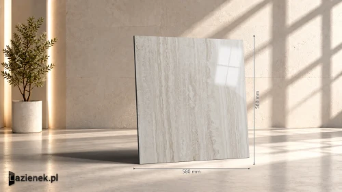 Przejdź do produktu Marazzi Marbleplay Travertino połysk 58x58 cm gr. 10 mm - płytka rektyfikowana/M4LH