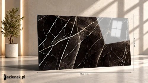 Przejdź do produktu Marazzi Grande Marble Look Calacatta Black połysk 160x320 cm gr. 6 mm - płytka rektyfikowana/MEQ0