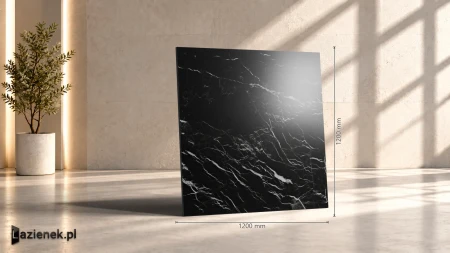 Marazzi Grande Marble Look Elegant Black satyna 120x120 - płytka imitująca marmur