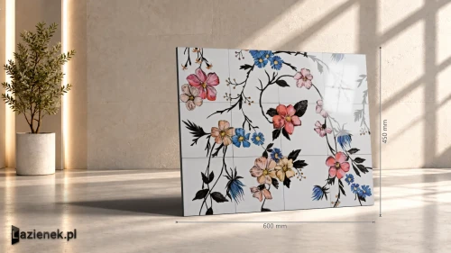 Przejdź do produktu Marazzi Rice Garden Bianco B (dekor) połysk 45x60 cm gr. 10 mm - płytka nierektyfikowana / M9E6