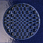 Iris Bottega D'Arte Città Di Faenza Geo Blu krakelowana 15x15 cm gr. 10 mm