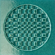 Iris Bottega D'Arte Città Di Faenza Geo Verde krakelowana 15x15 cm gr. 10 mm