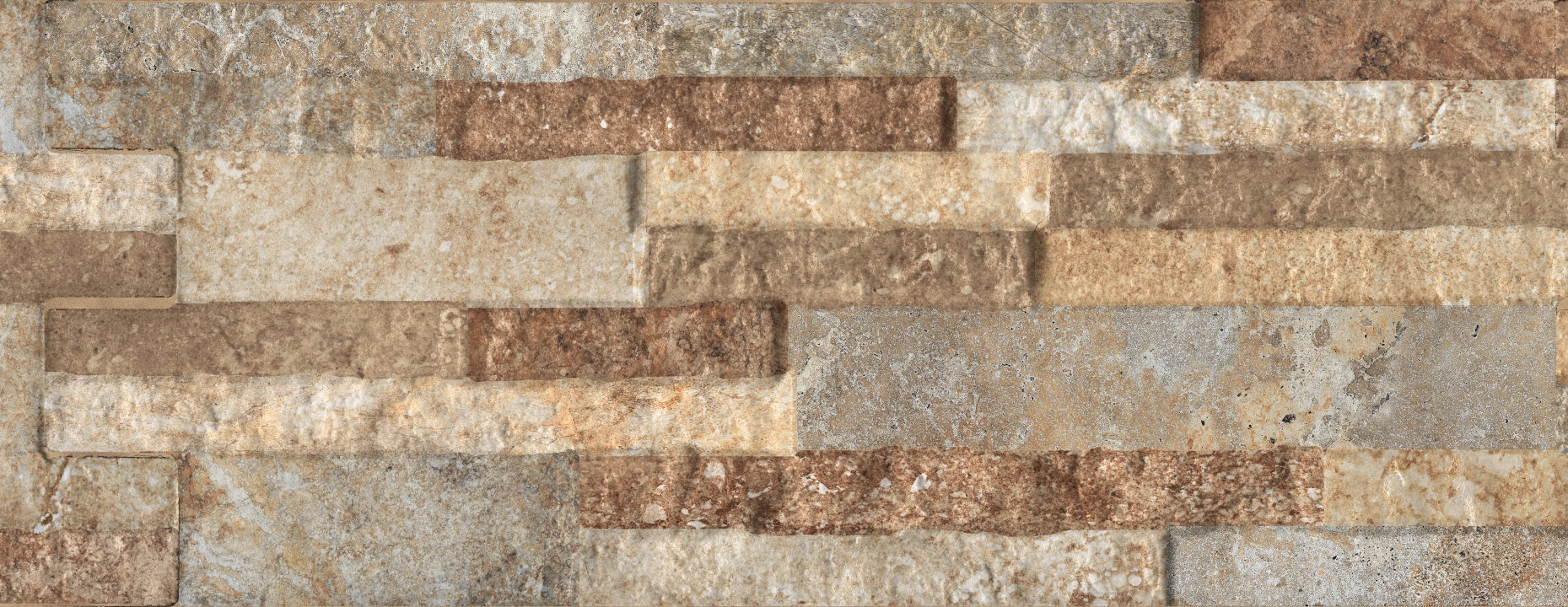 Novabell Brickup Ocean Travertino Mix naturalna 16x40 cm gr. 9 mm