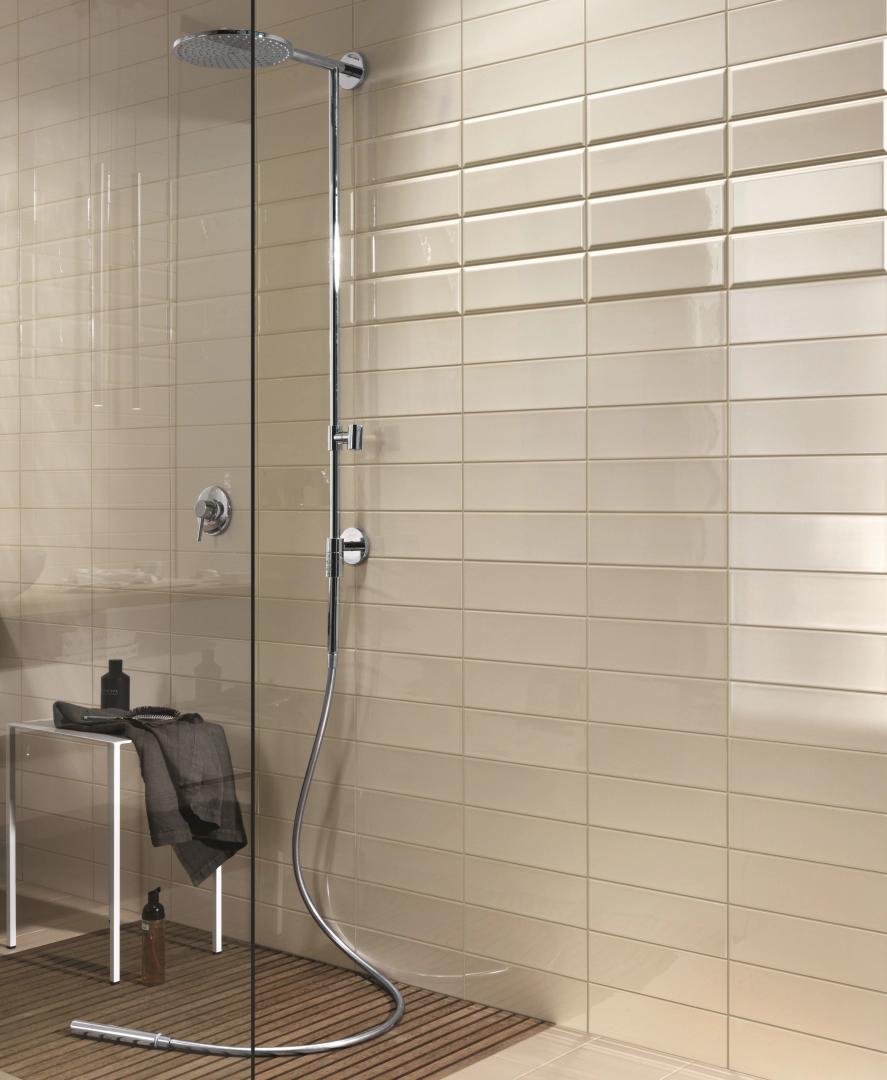 Gres porcelanowy Ragno Unitech efekt kolor w nowoczesnej aranżacji salonu