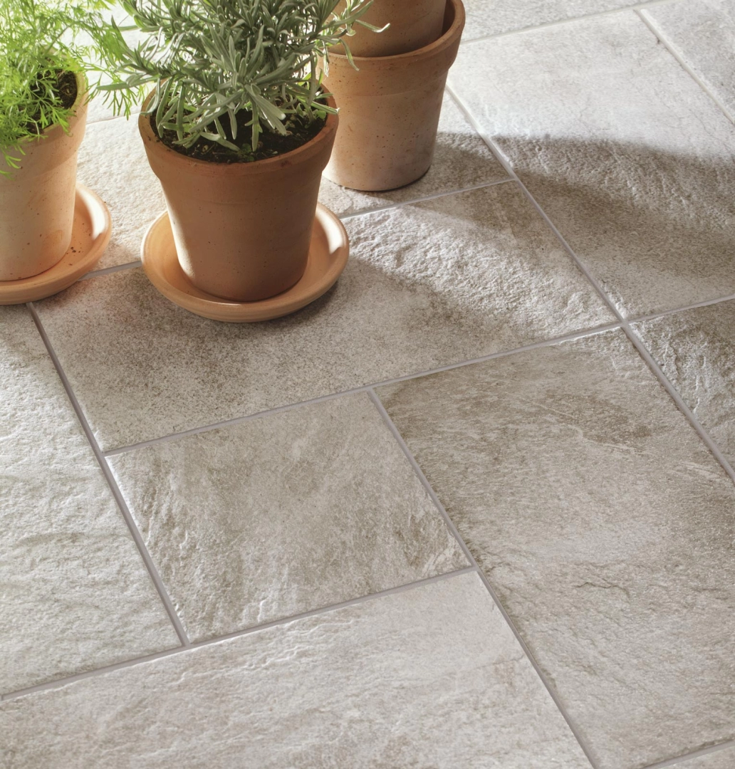 Gres porcelanowy Ragno Stoneway Barge Antica efekt terrazzo, Kamień w przestronnej strefie dziennej