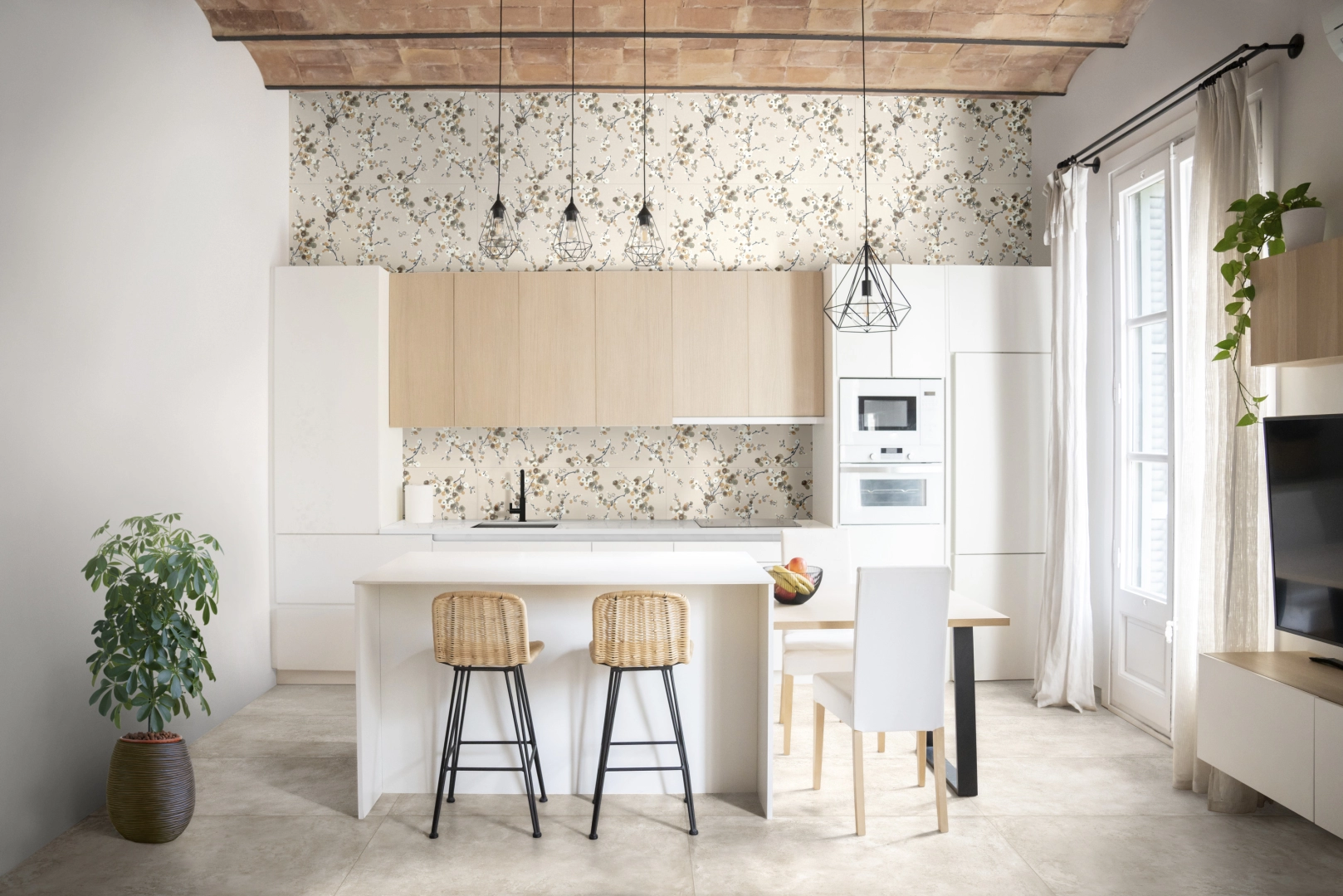 Płytki Ragno Decora efekt kamień w minimalistycznym wnętrzu