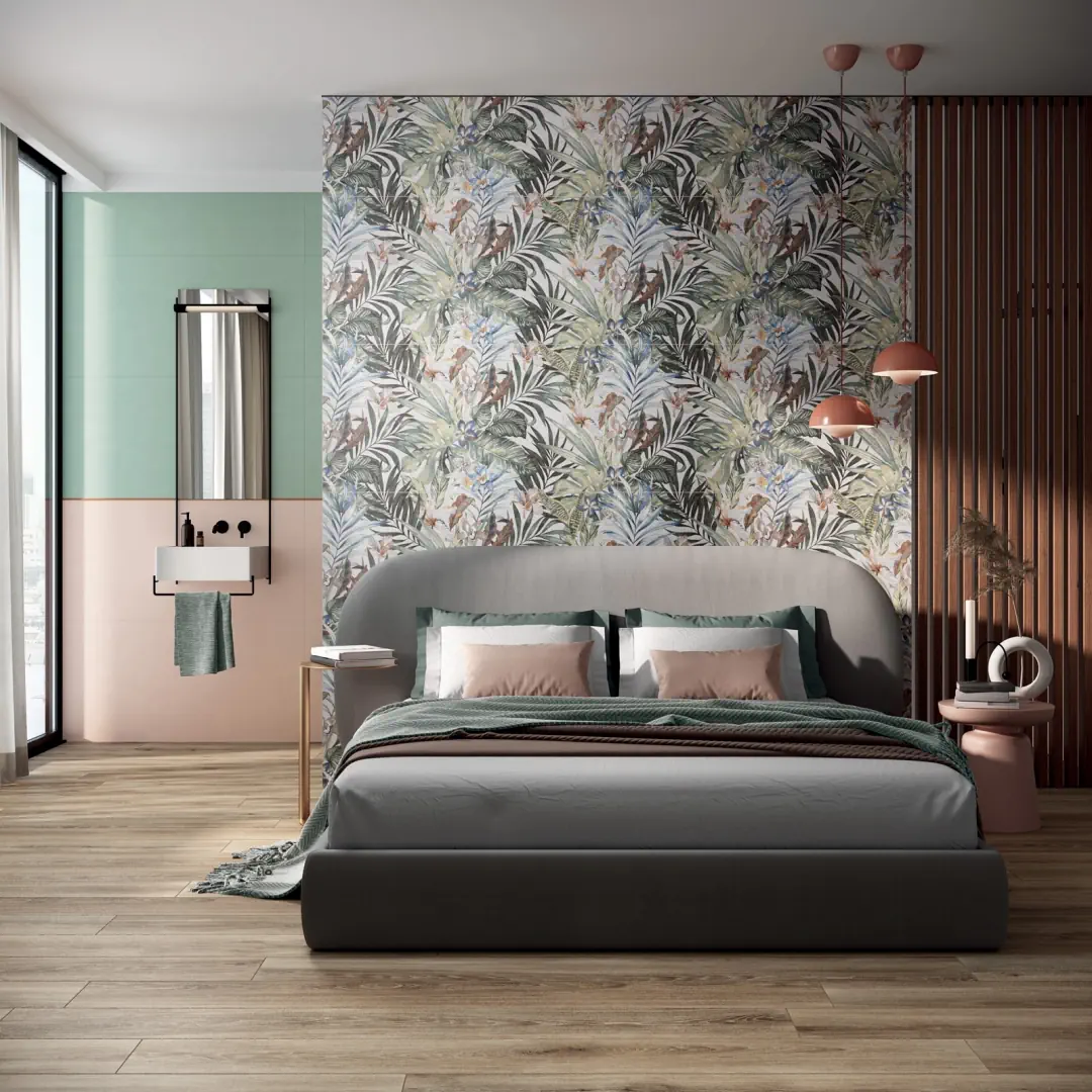 Gres Abk WIDE&STYLE MINI efekt kolor, tapeta - aranzacja w elewacji domu