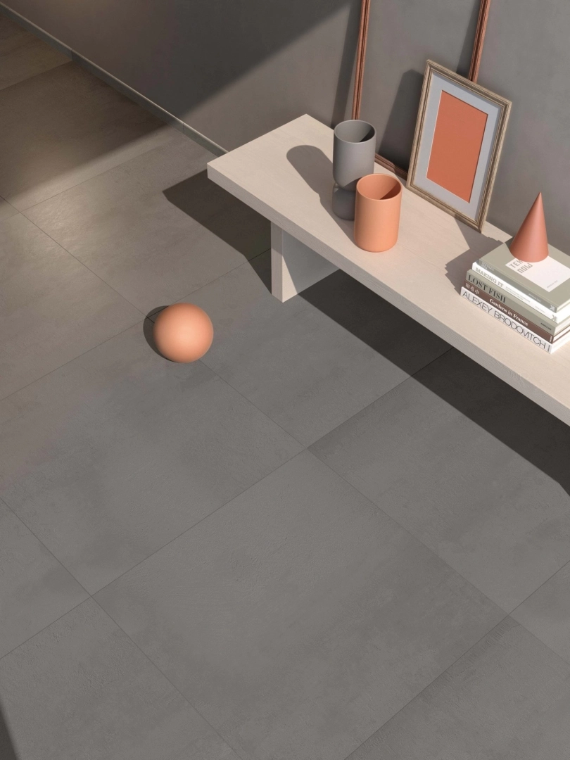 Gres Abk CROSSROAD CHALK efekt kamień - aranzacja w eleganckiej lazience