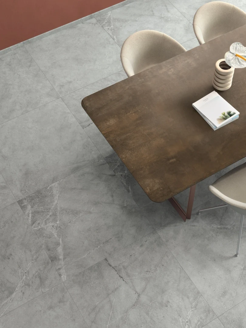 Gres Abk ATLANTIS efekt terrazzo, kamień - aranzacja w elewacji domu