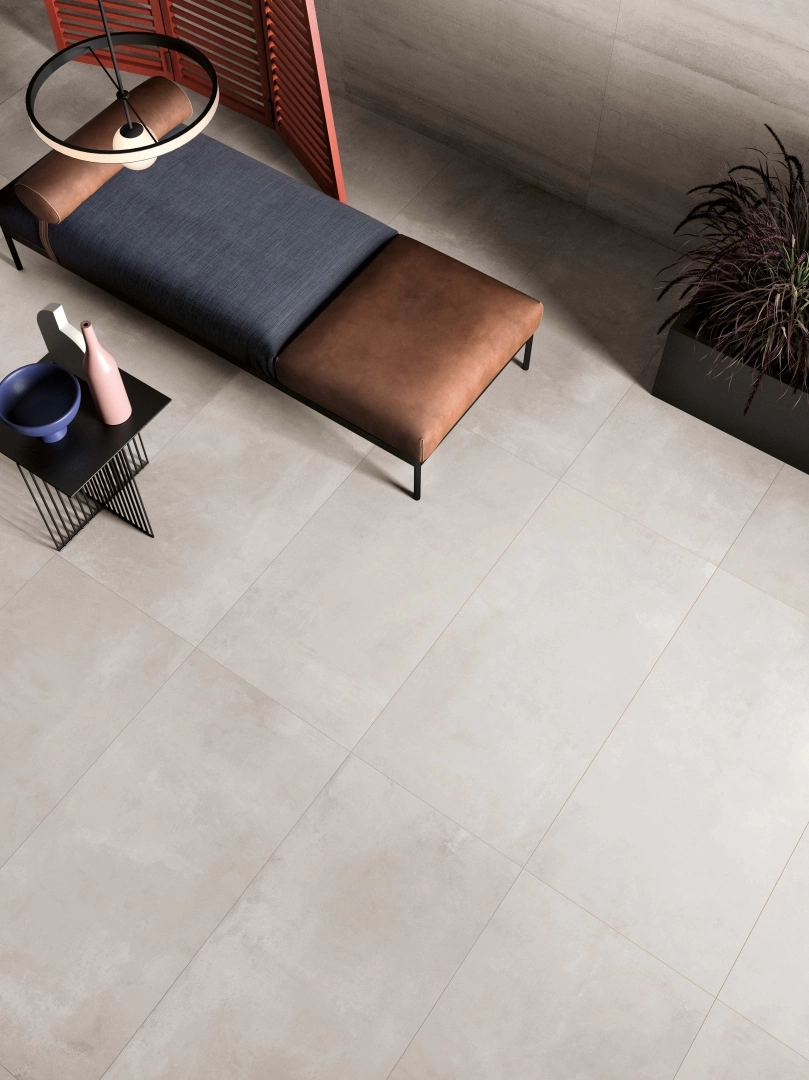 Gres Abk LAB325 efekt beton - aranzacja w eleganckiej lazience