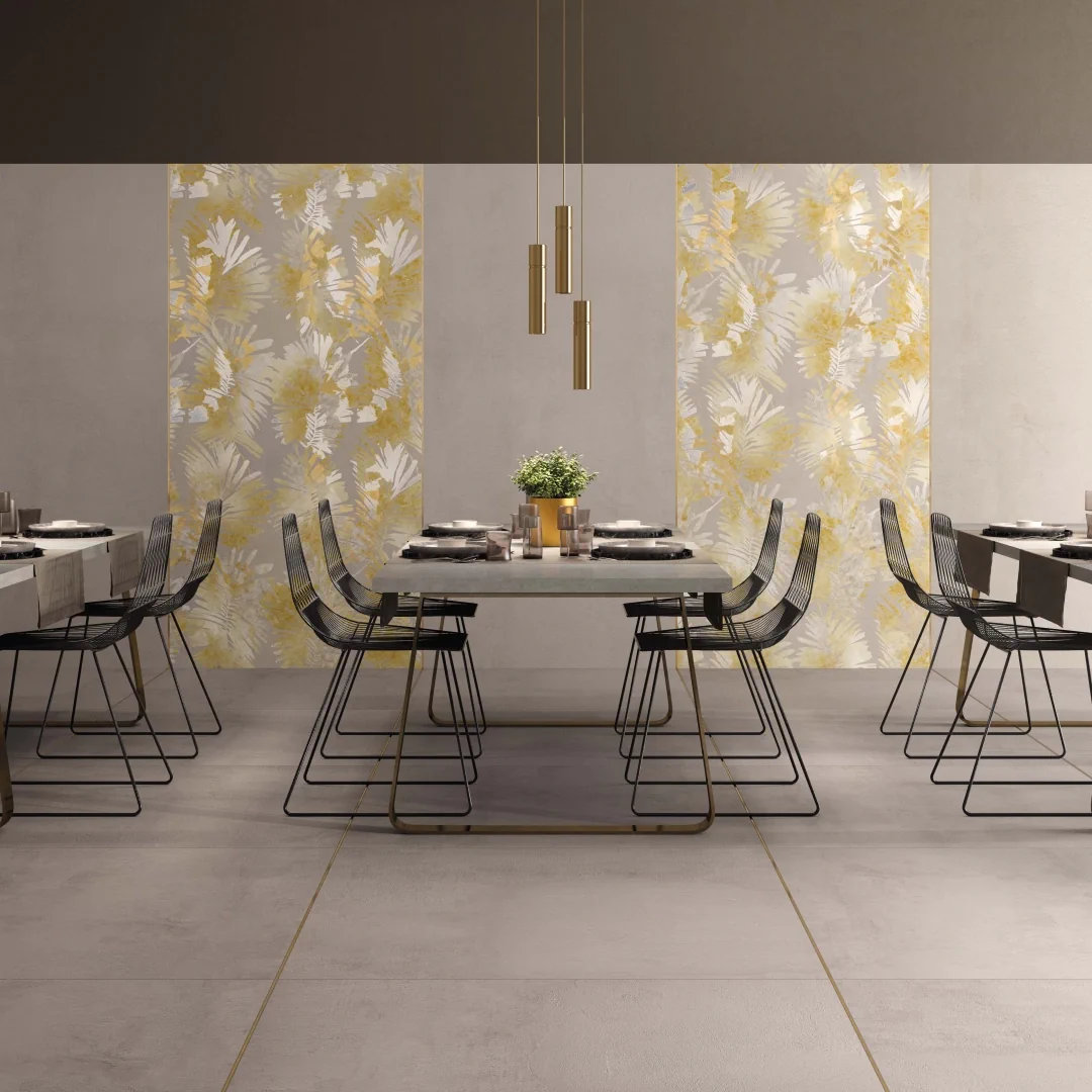 Gres Abk CROSSROAD CHALK efekt kamień - aranzacja w eleganckiej lazience