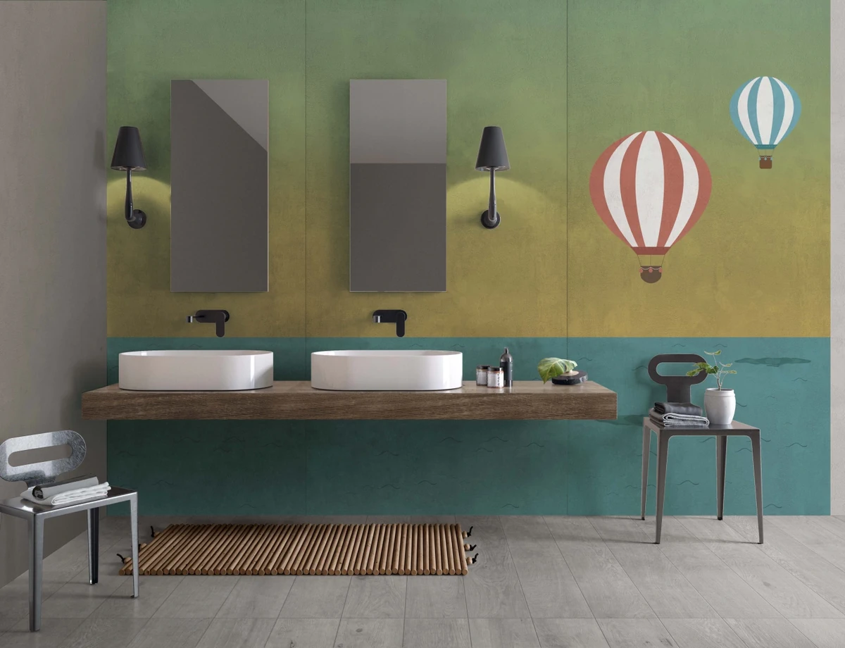 Gres Abk WIDE&STYLE efekt tapeta - aranzacja w elewacji domu