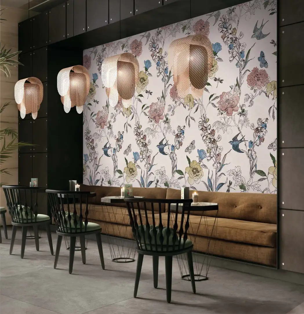 Gres Abk WIDE&STYLE efekt tapeta - aranzacja w eleganckiej lazience
