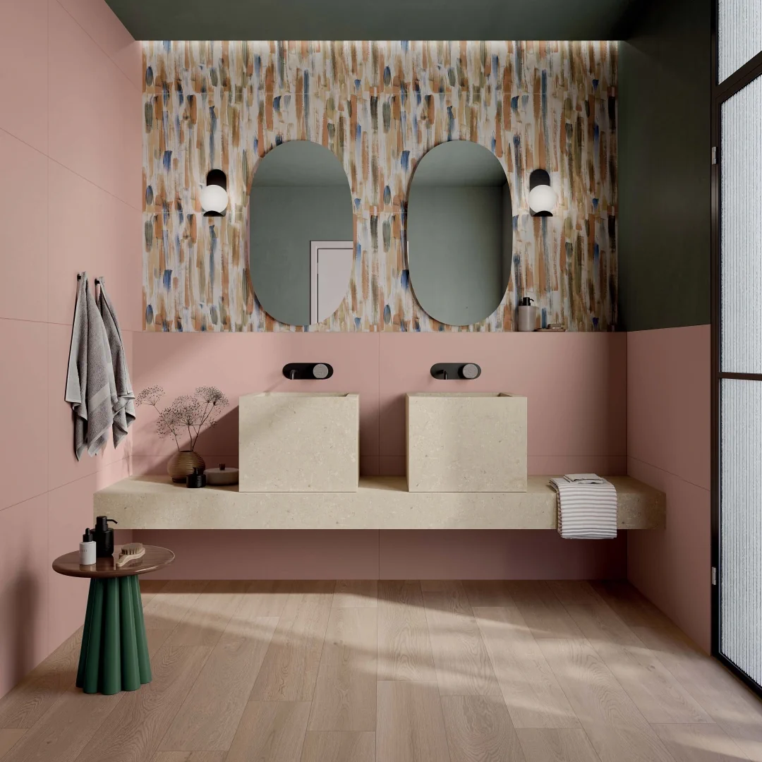 Gres Abk WIDE&STYLE MINI VOL.2 efekt tapeta - aranzacja w przestronnym holu