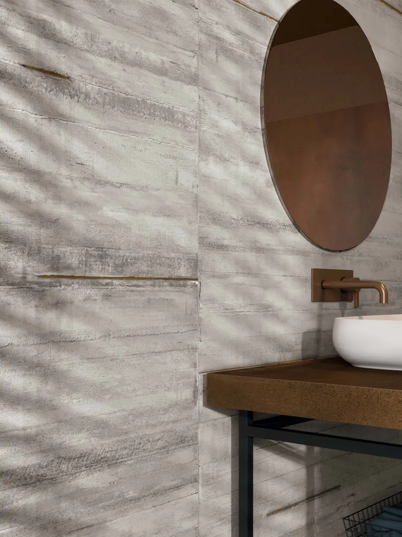 Gres Abk LAB325 efekt beton - aranzacja w eleganckiej lazience