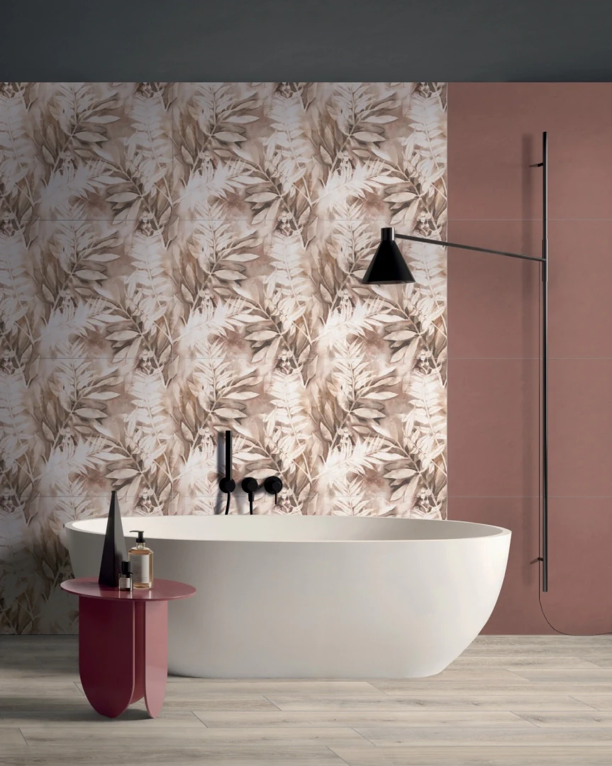 Gres Abk WIDE&STYLE MINI efekt kolor, tapeta - aranzacja w eleganckiej lazience