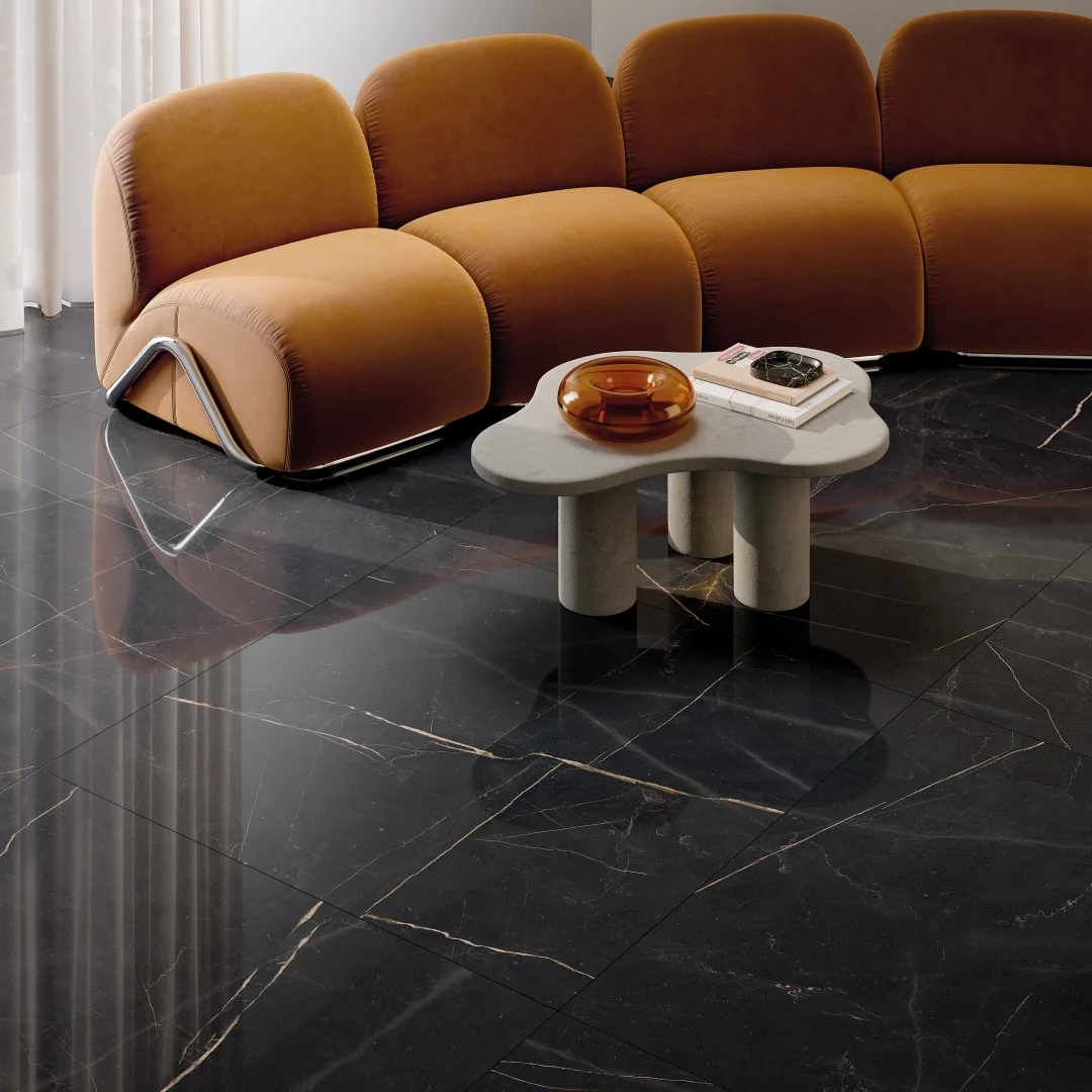 Gres Abk SENSI 900 efekt marmur - aranzacja w eleganckiej lazience