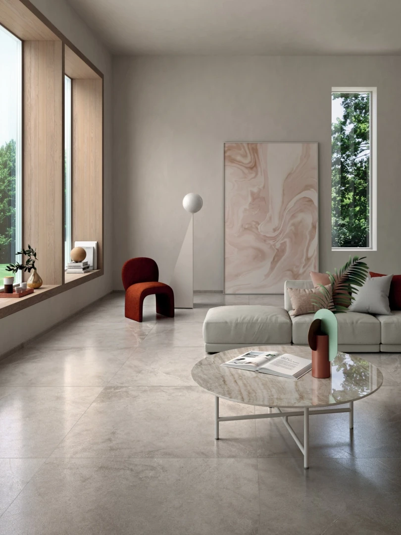 Gres Abk ATLANTIS efekt terrazzo, kamień - aranzacja w elewacji domu