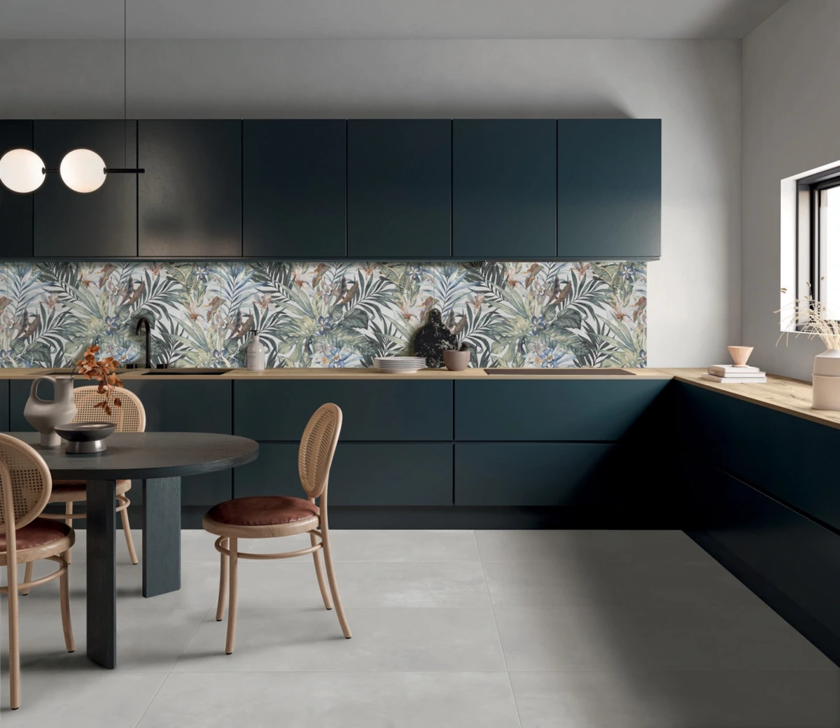 Gres Abk LAB325 efekt beton - aranzacja w minimalistycznym wnetrzu