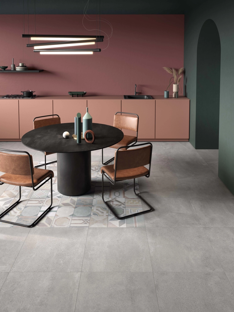 Kolekcja ABK BLEND — gres efekt beton, terrazzo