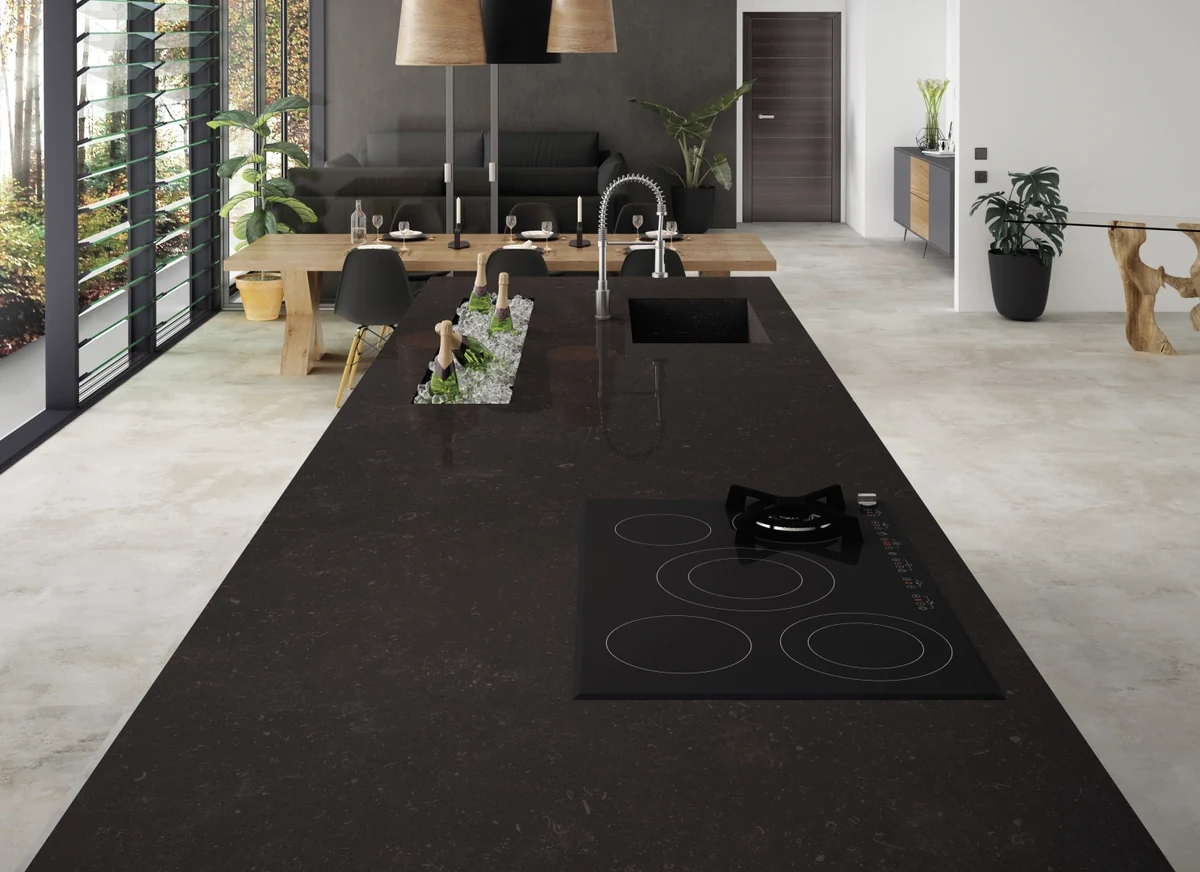 Gres Apavisa ST.VINCENT efekt kamień - aranzacja w eleganckiej lazience